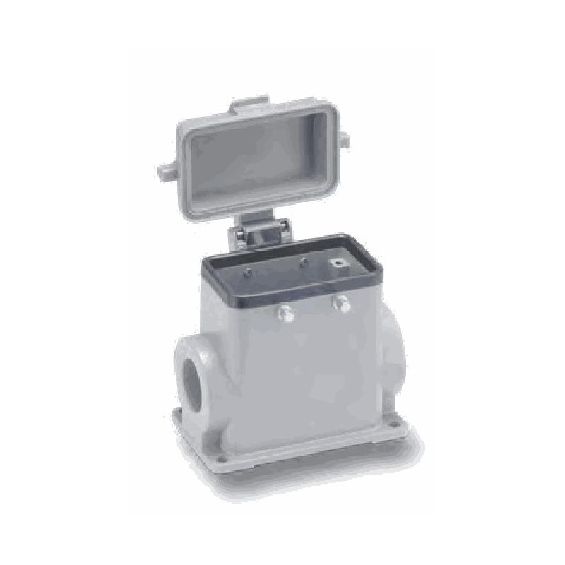 Embase en saillie 10B, Aluminium moulé sous pression, Alliage de zinc moulé, IP65, Sortie horizontale, PG21